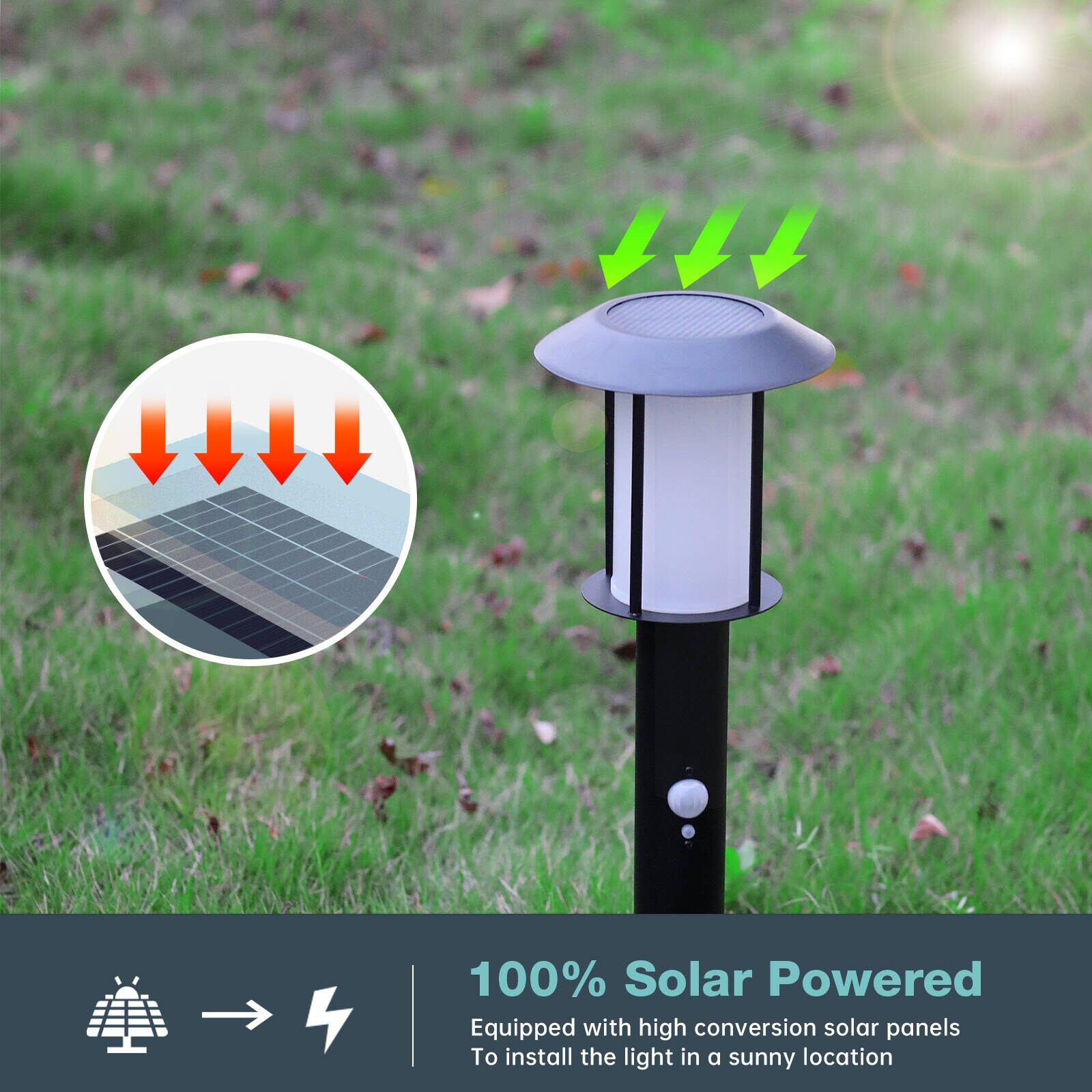 Inowel Solar Outdoor Light Pathway Dusk to Dawn Garden Lighting 2058 - Mycitystee
