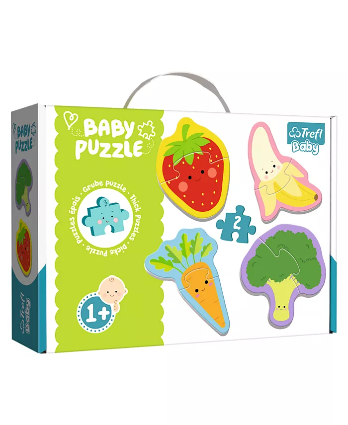 Trefl Baby Classic Puzzle- Vegetables and Fruits 8 Piece - 4 in 1 Set - Mycitystee
