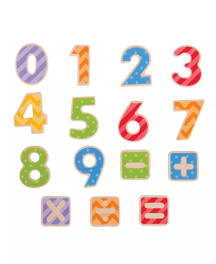 Redbox Bigjigs Toys Wooden Magnetic Numbers - Mycitystee