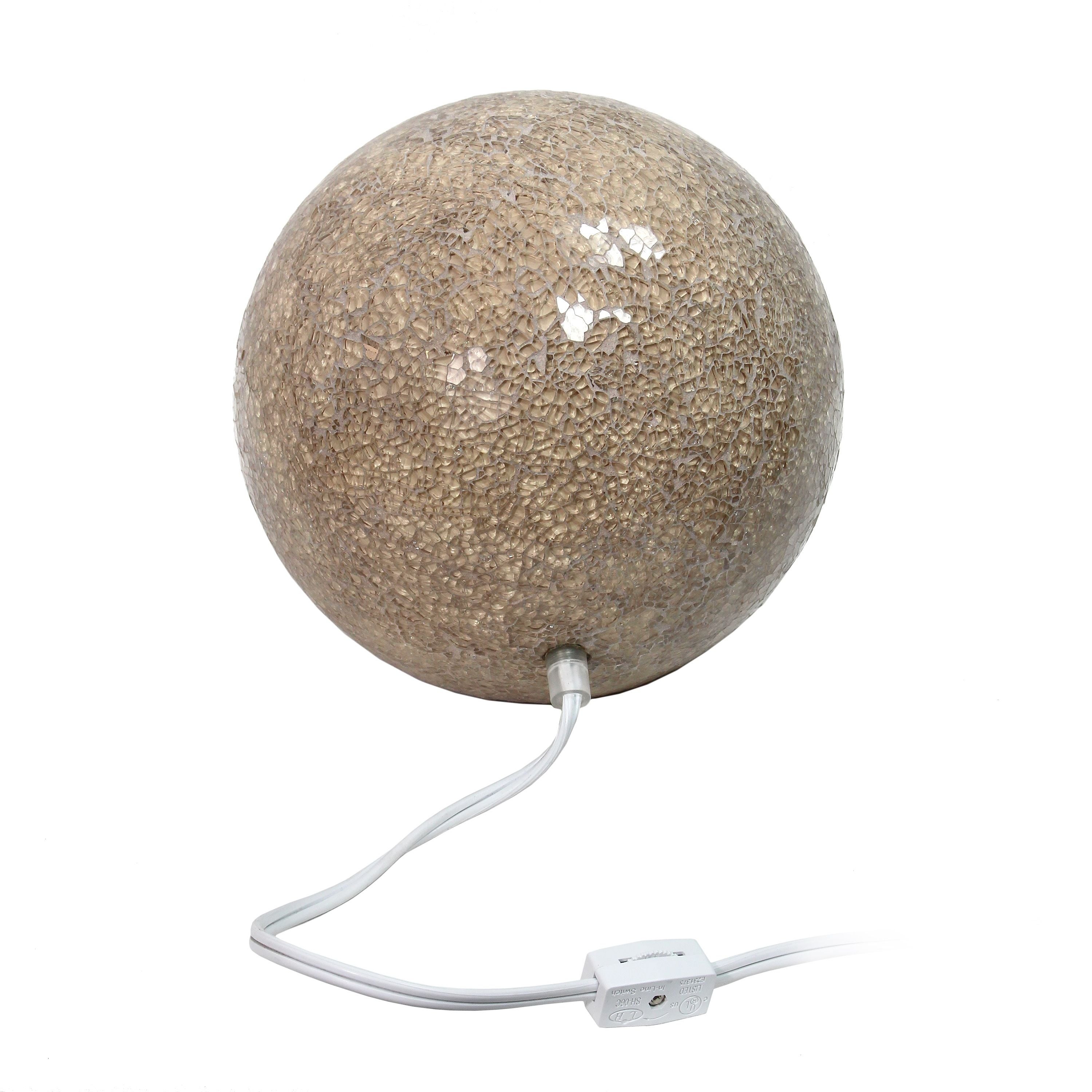 Simple Designs 1 Light Mosaic Stone Ball Table Lamp - Mycitystee