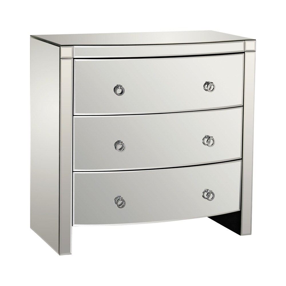 LS Dimond Home Bow Front Mirror 3 Drawer Chest - - 10440091 - Mycitystee