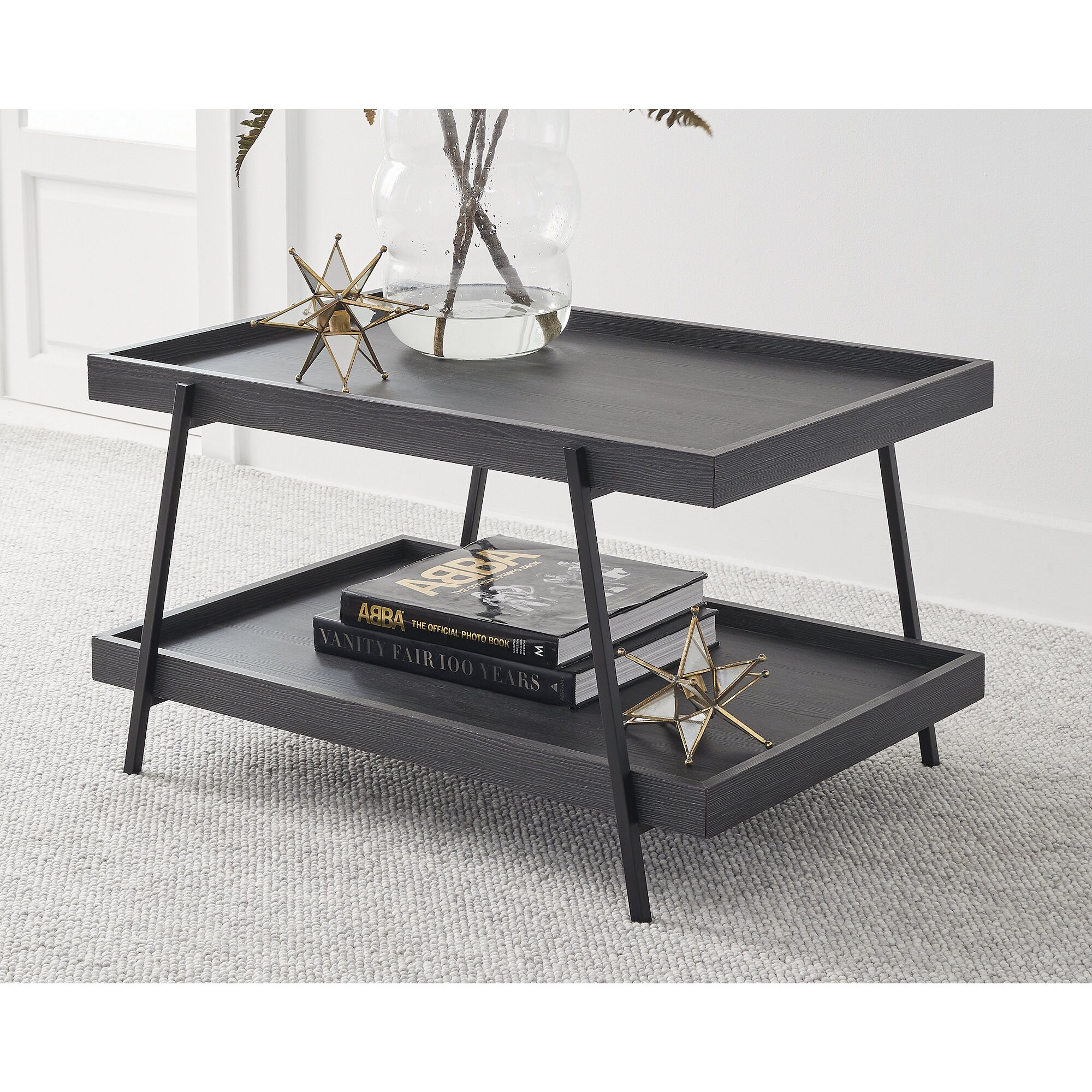 Yarlow Black Coffee Table - 2 Tier - Mycitystee
