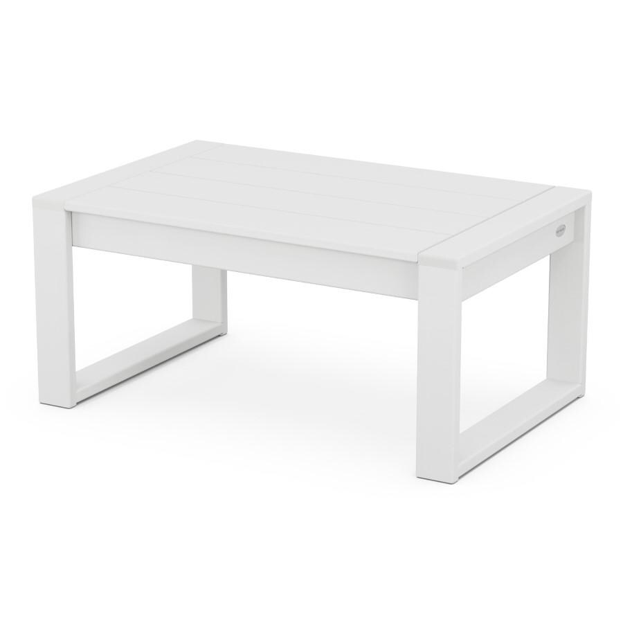 POLYWOOD EDGE Coffee Table in White - Mycitystee