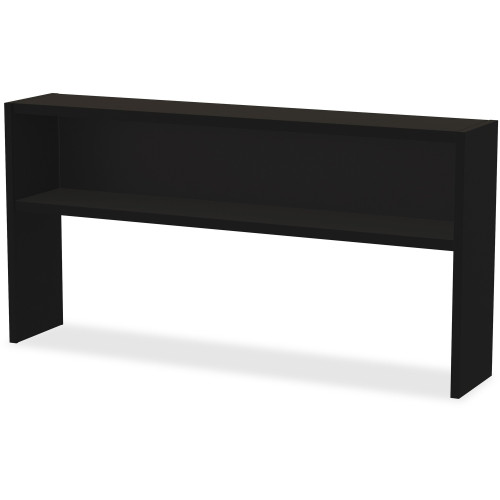Lorell Modular Desk Series Black Stack-on Hutch (79167) - Mycitystee