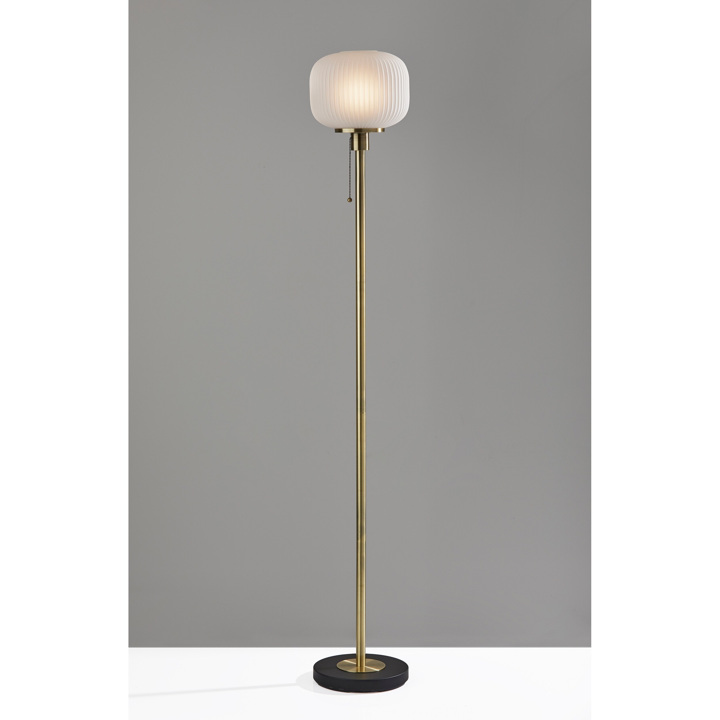 Adesso Hazel Antique Brass Floor Lamp - Mycitystee