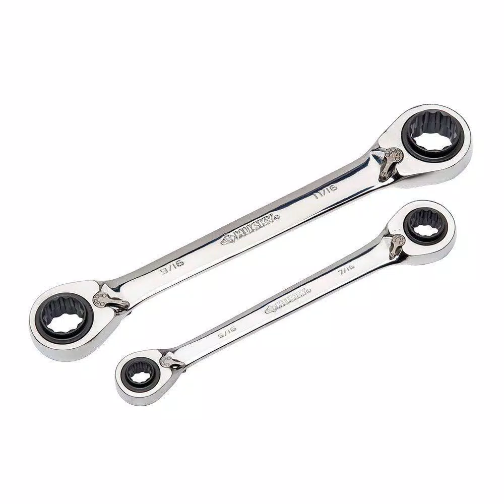 Husky SAE Quad Drive Ratcheting Wrench Set (2-Piece) and#8211; XDC Depot - Mycitystee