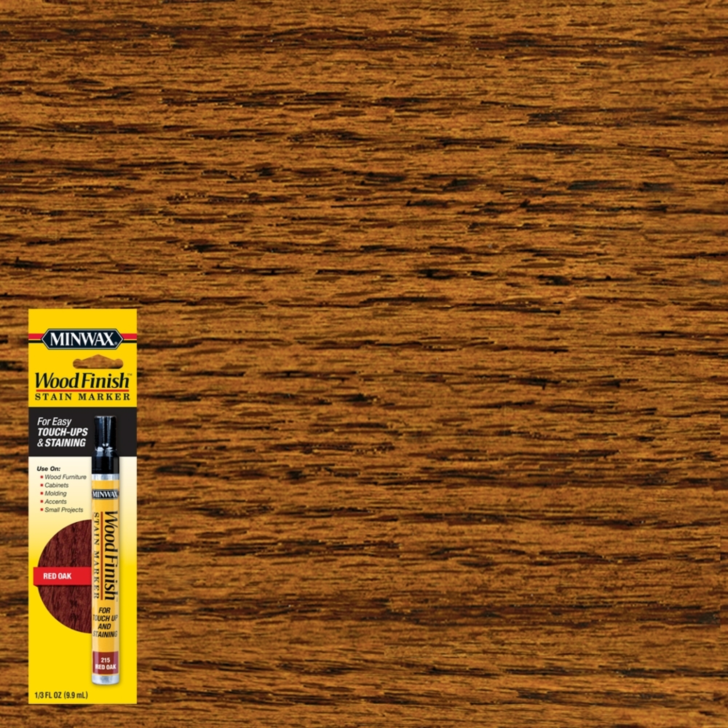 Minwax Wood Finish Stain Marker Semi-Transparent Red Oak Oil-Based Stain Marker 0.33 oz - Mycitystee