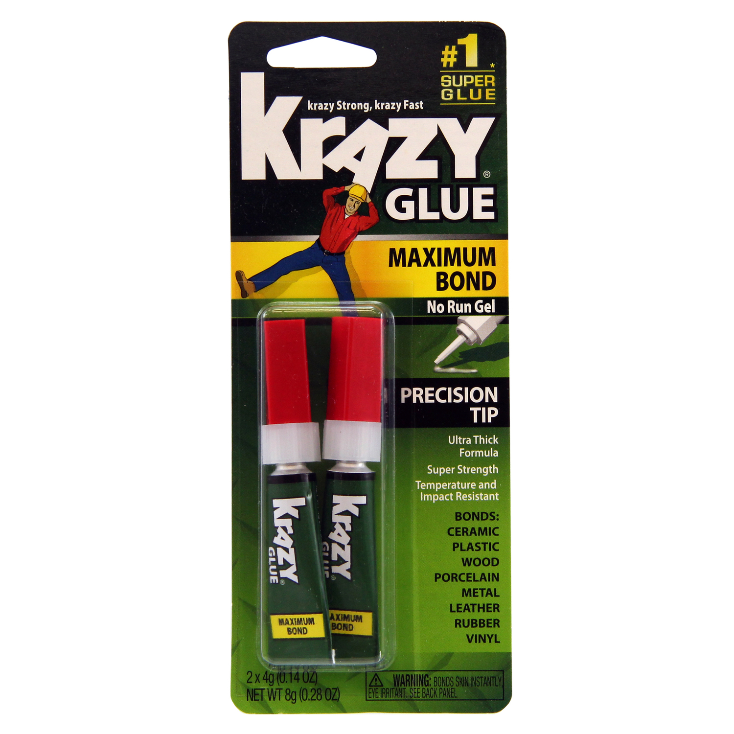 Krazy Glue High Strength Polyvinyl acetate homopolymer Advanced Formula 0.14 oz - Mycitystee