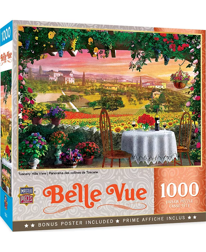 MasterPieces Puzzles MasterPieces 1000 Piece Jigsaw Puzzle - Tuscany Hills Views - Mycitystee