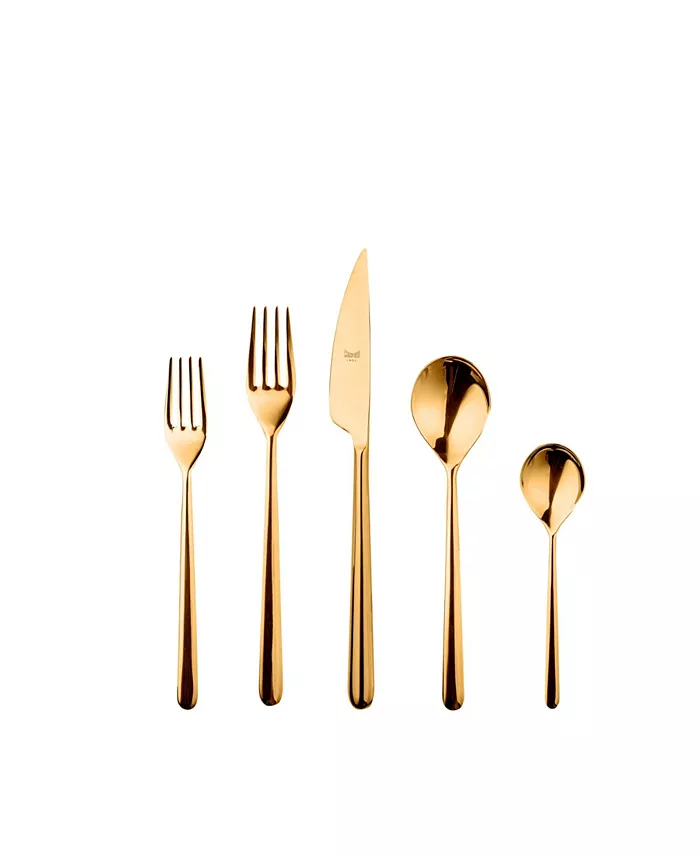 Mepra Linea Oro Flatware Set， 5 Piece - Mycitystee