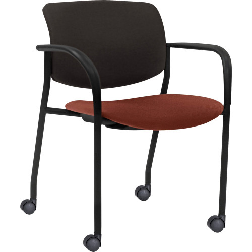 Lorell Stack Chairs with Plastic Back and Fabric Seat (83115A203) - Mycitystee