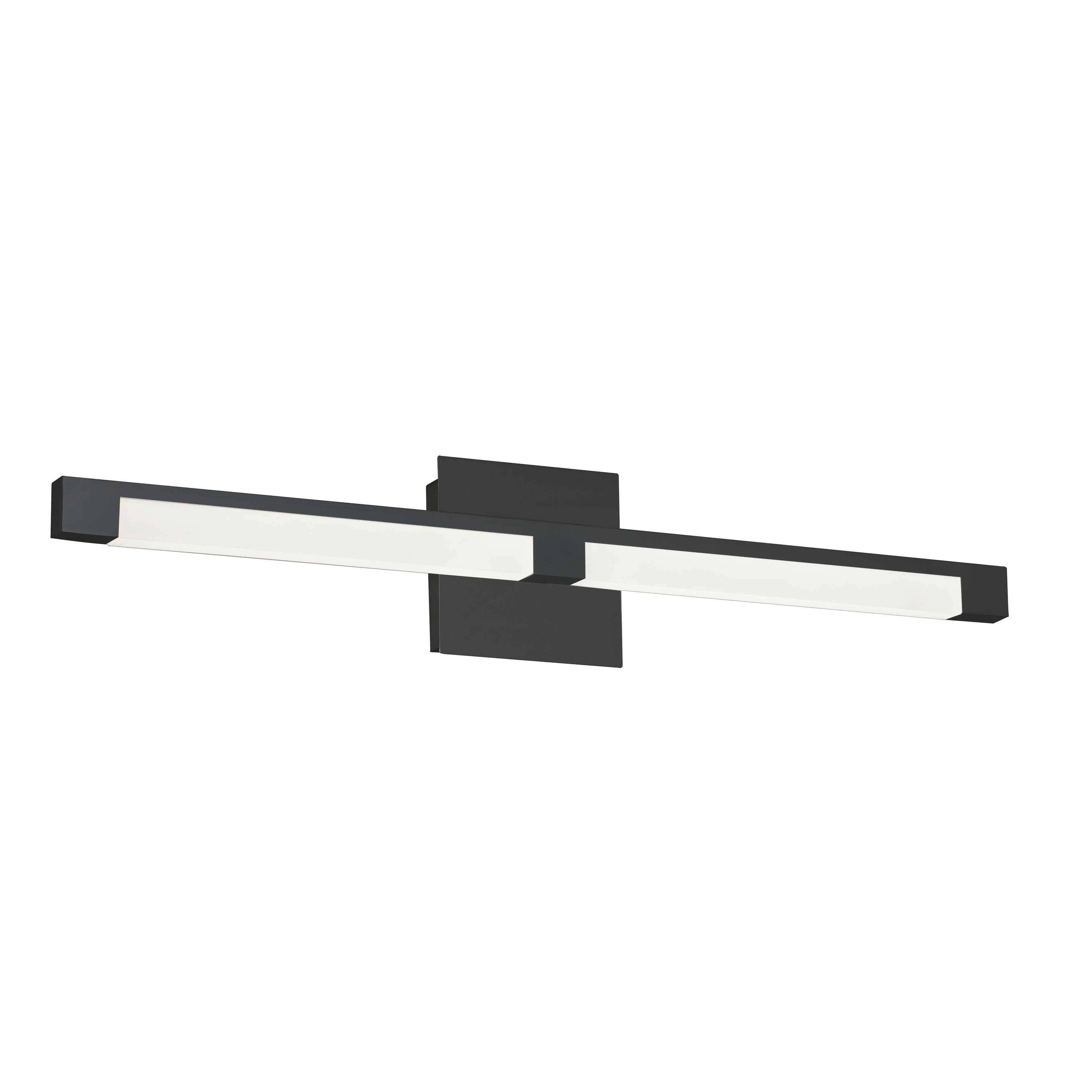 22W Vanity， Matte Black with Frosted Acrylic Diffuser - Mycitystee