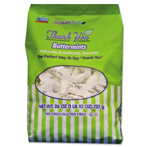 Hospitality Mints Thank You Buttermints Candies， 26 oz Bag (000501) - Mycitystee