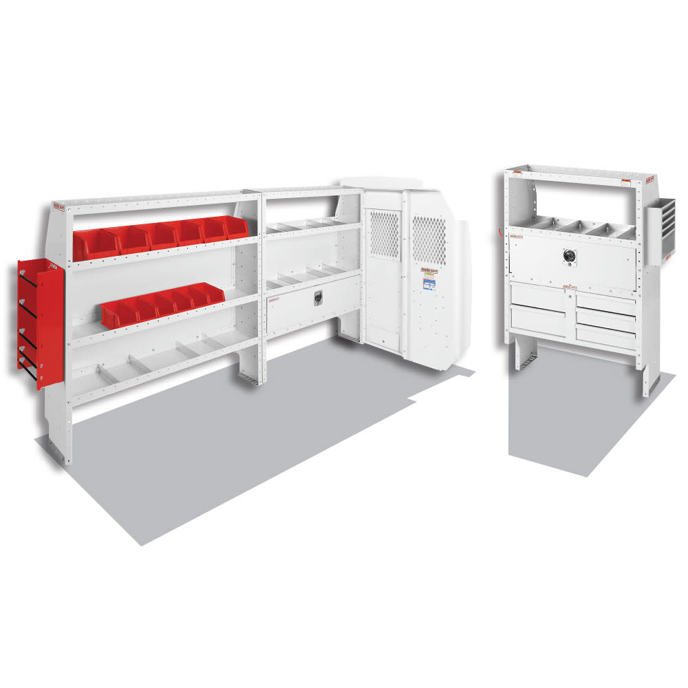 Electrical Contractor Package for Mid-Roof, 148 Inch Wheel Base Ford Transit Vans - Mycitystee