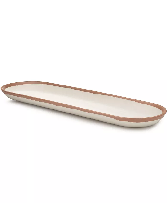 Q Squared Potter Terracotta Melaboo Long Oval Platter - Mycitystee