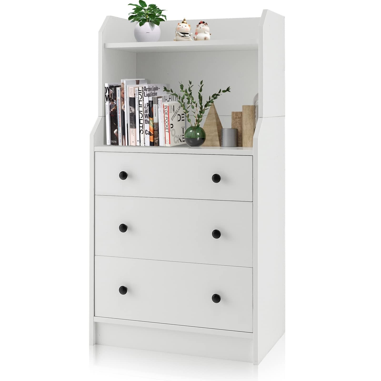 3-Drawer Dresser with Shelf， 44