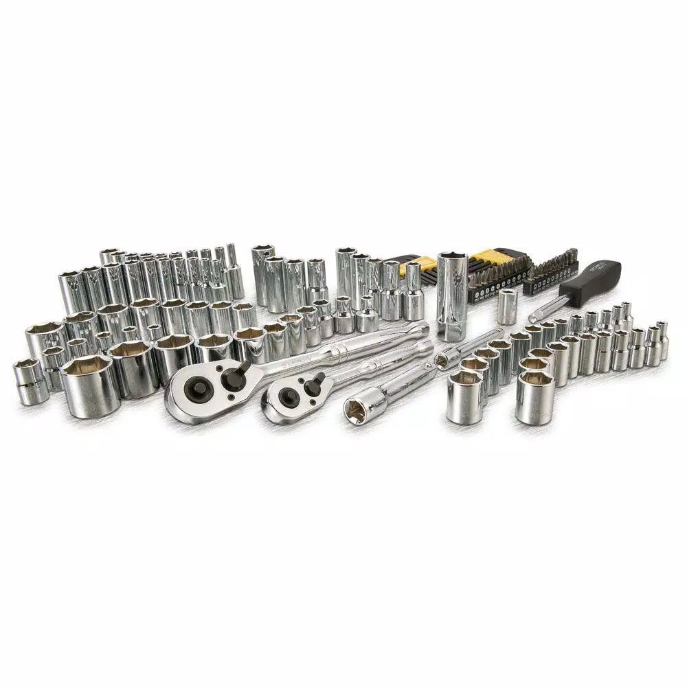 Stanley 3/8 in. and 1/4 in. Drive Socket Set with Ratchets (123-Piece) and#8211; XDC Depot - Mycitystee