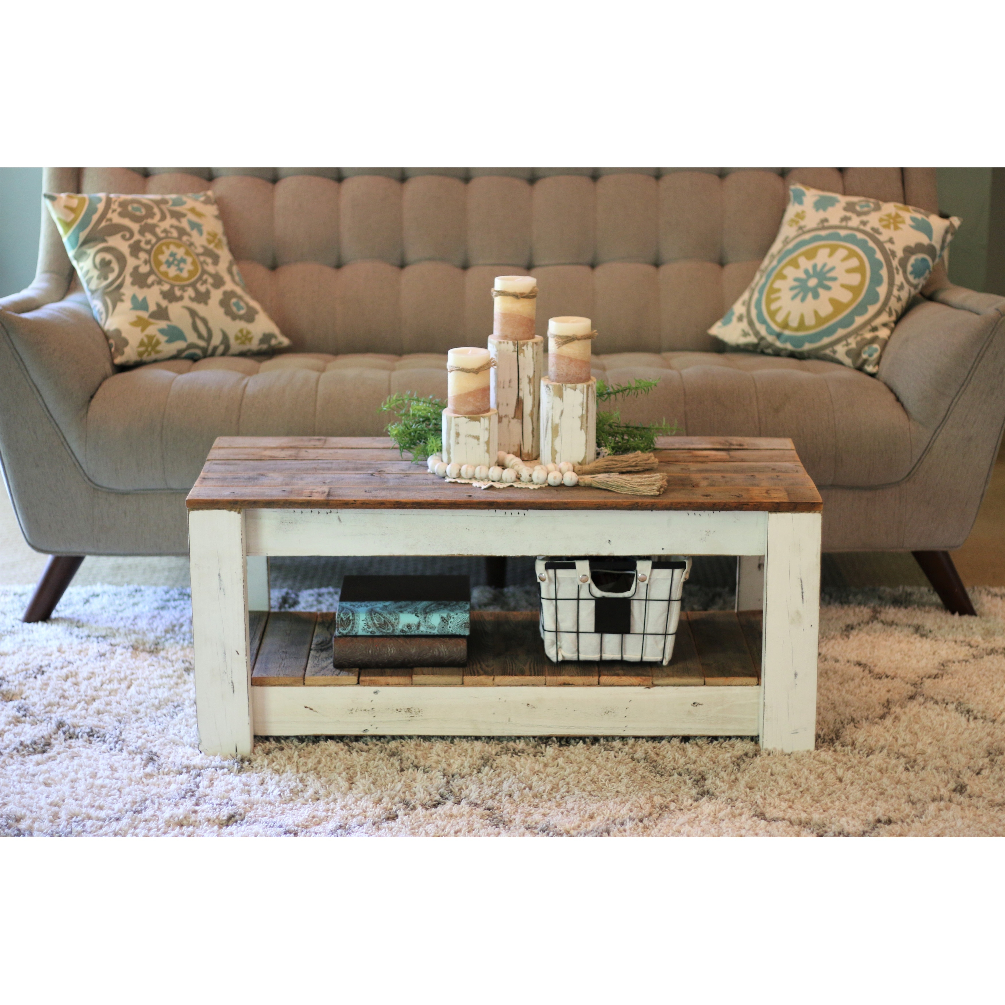 Combo Coffee Table with Shelf - Mycitystee
