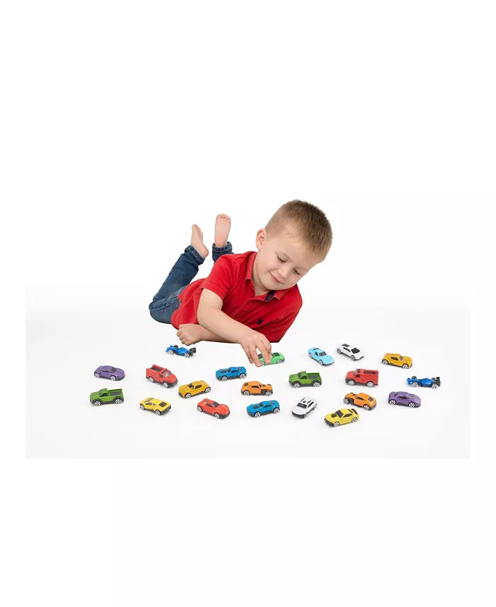 Speedsterz 21 Piece Realistic Die Cast Car Collection Play Set - Mycitystee