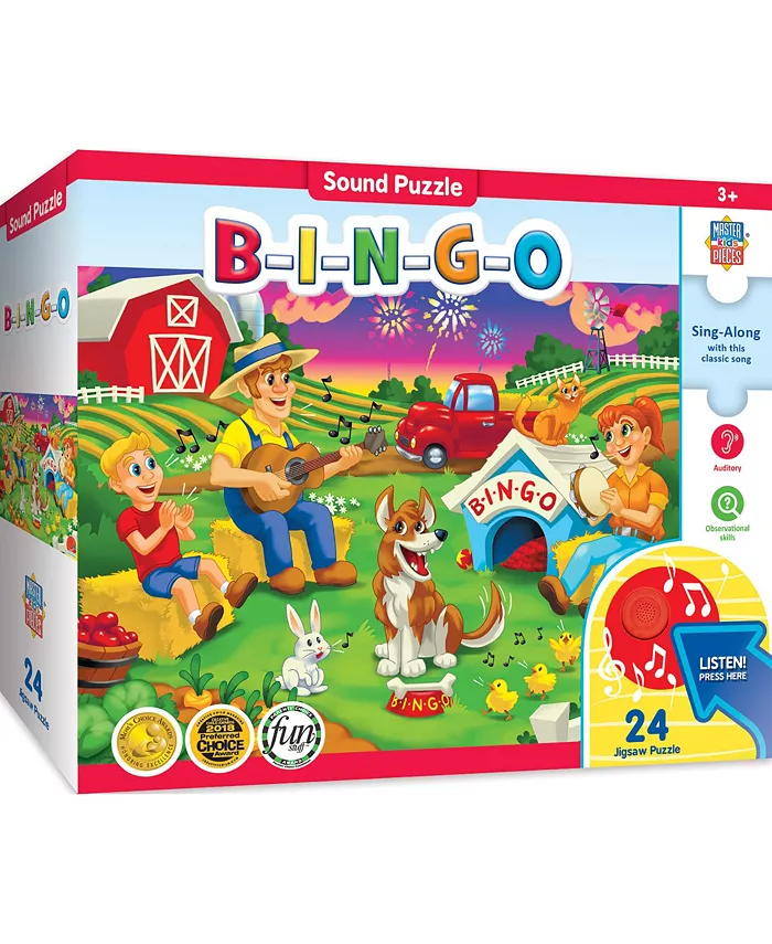 MasterPieces Puzzles MasterPieces 24 Piece Sing-A-Long Sound Puzzle - B-I-N-G-O - 18