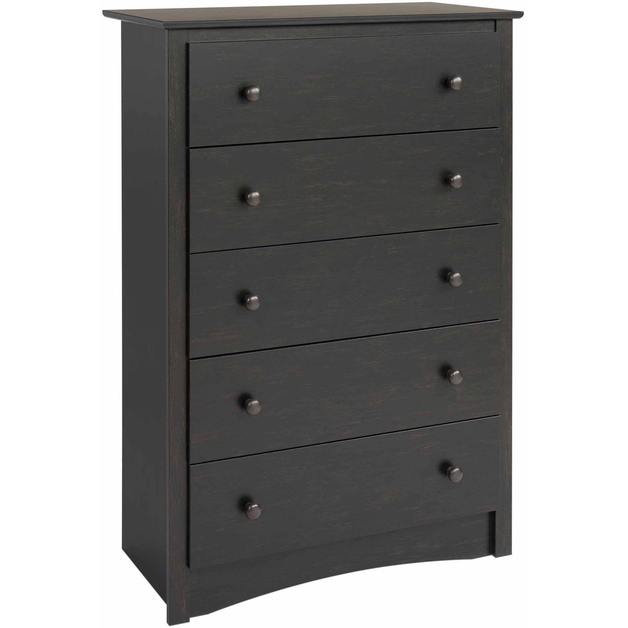 Sonoma Traditional 5-Drawer Vertical Chest， Washed Black - - 36940941 - Mycitystee
