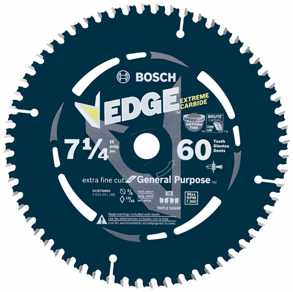 Bosch 7-1/4 In. 60 Tooth Construction Portable Saw Blade Ultra-Fine Finish DCB760 from Bosch - Mycitystee