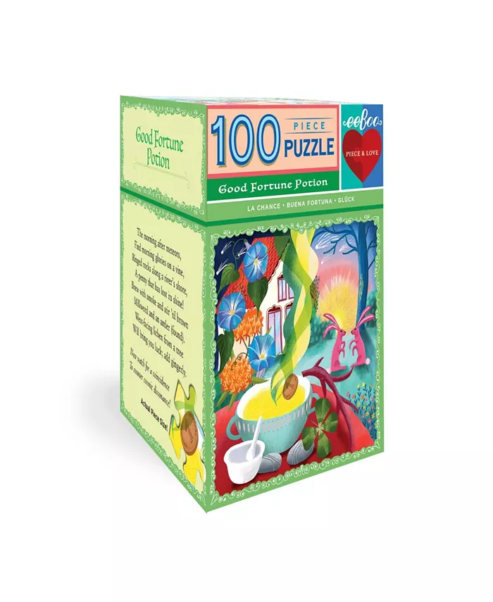 Eeboo Good Fortune Potion 100 Piece Puzzle Set - Mycitystee