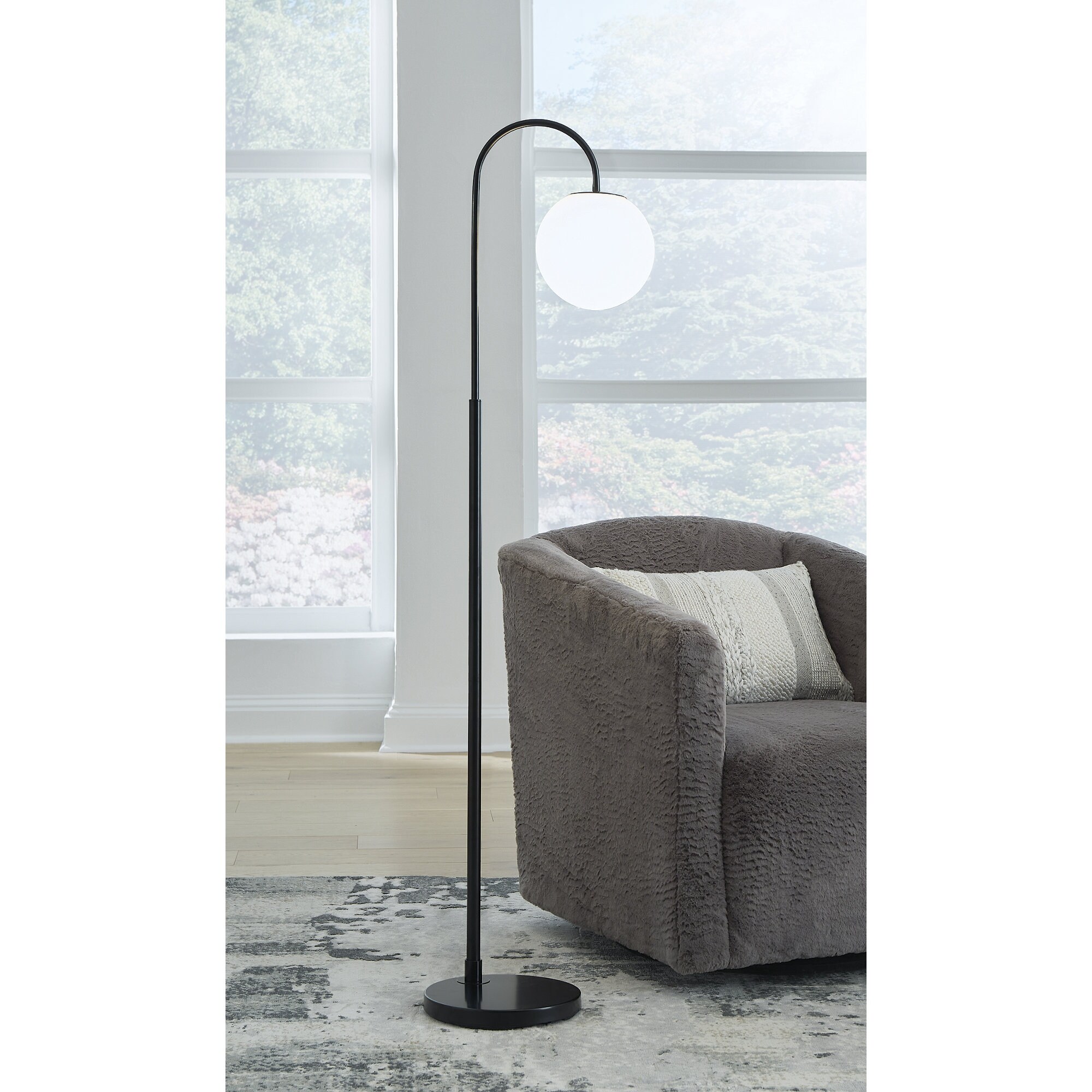 Signature Design by Ashley Walkford Black Metal Floor Lamp - 11