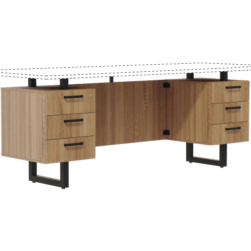 Safco Mirella Free Standing Credenza Pedestal Base (MRCRBBB20SDD) - Mycitystee