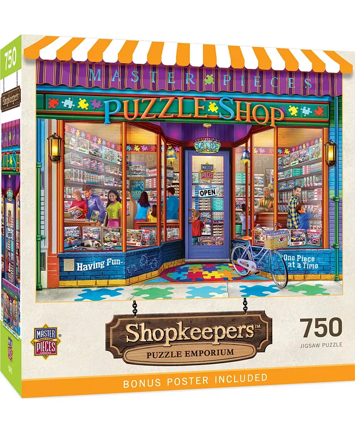 MasterPieces Puzzles Shopkeepers - Puzzle Emporium 750 Piece Adult Jigsaw Puzzle - Mycitystee