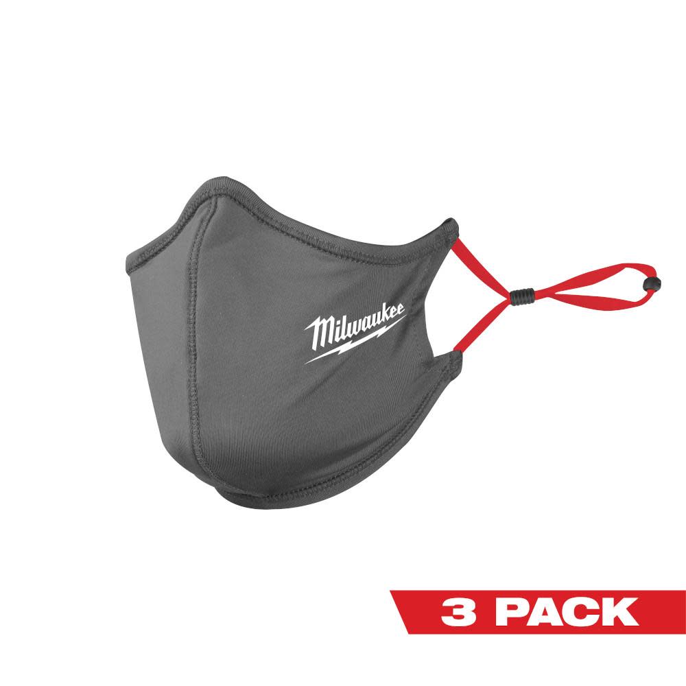 Milwaukee 3PK Gray 2-Layer Face Mask 48-73-4231 from Milwaukee - Mycitystee