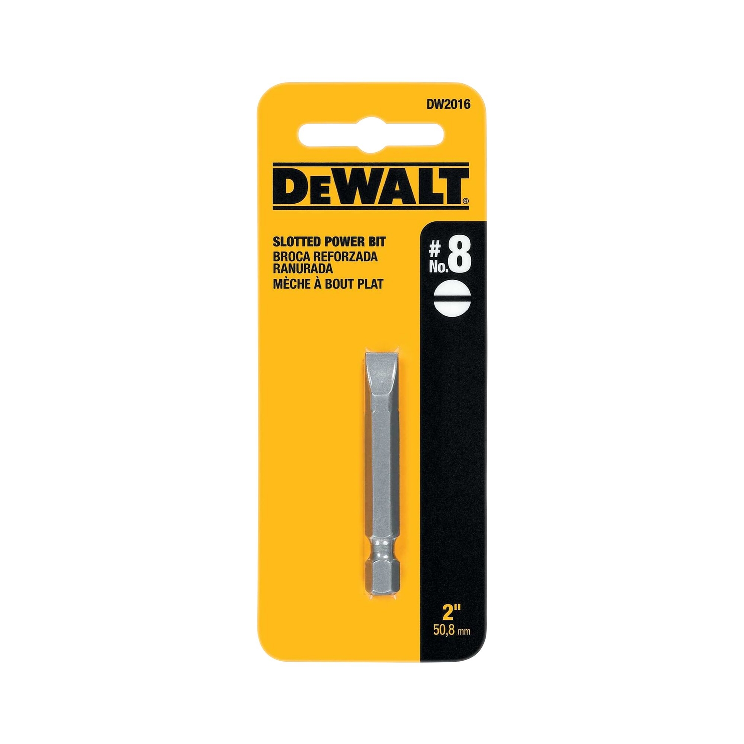 DeWalt Slotted #8 X 2 in. L Power Bit Heat-Treated Steel 1 pc - Mycitystee