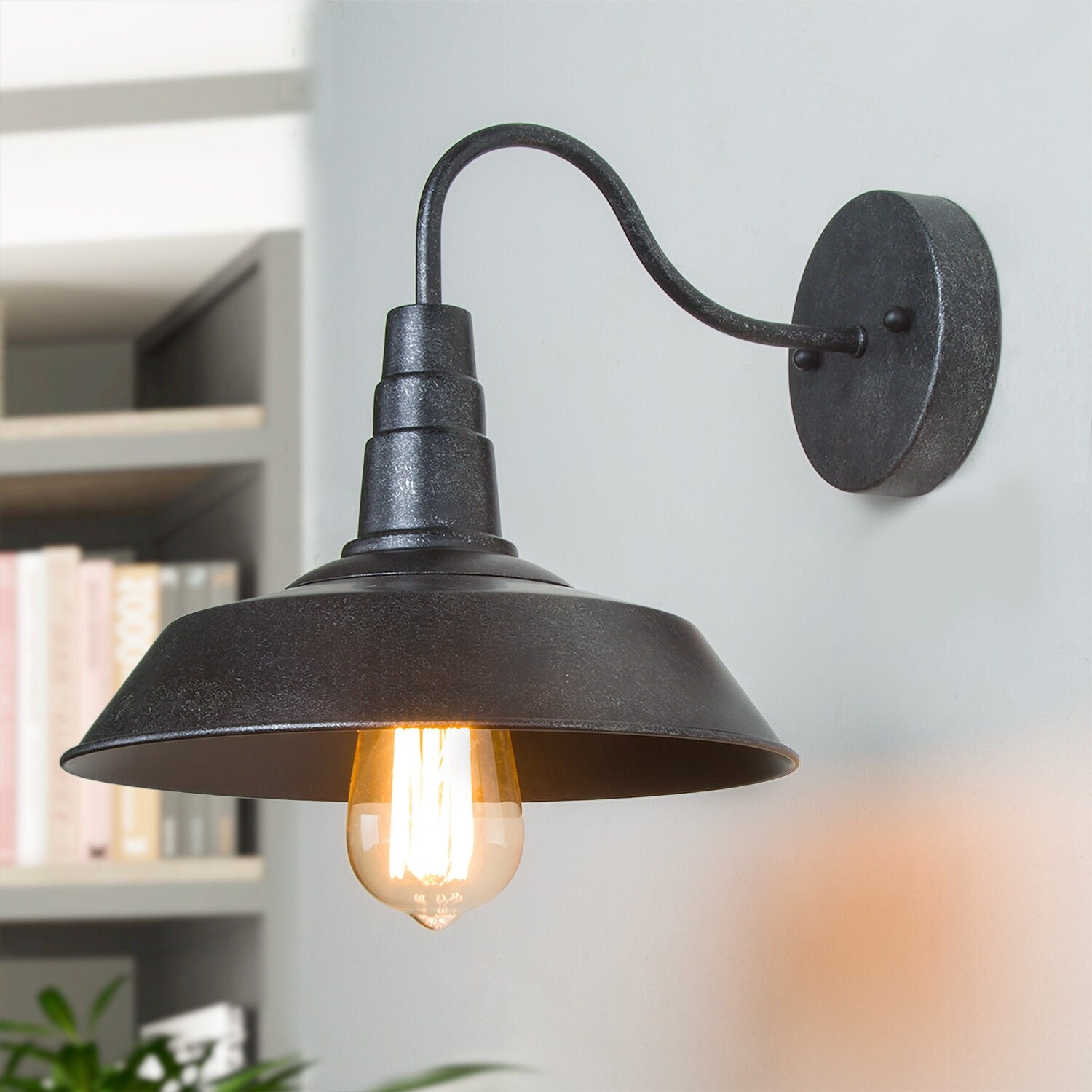 Farmhouse Farmhouse 1-Light Wall Sconces Metal Barn Warehouse Lamps - Mycitystee