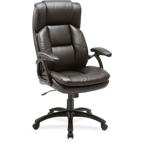 Lorell Black Base High-back Leather Chair (59535) - Mycitystee
