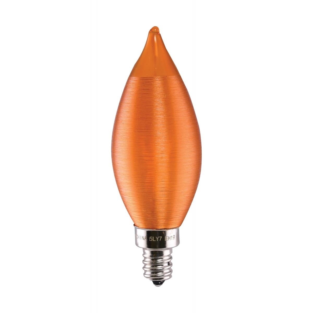 2 Watt CA11 LED Amber E12 21K 120 Volts CD - Spun Amber - Mycitystee