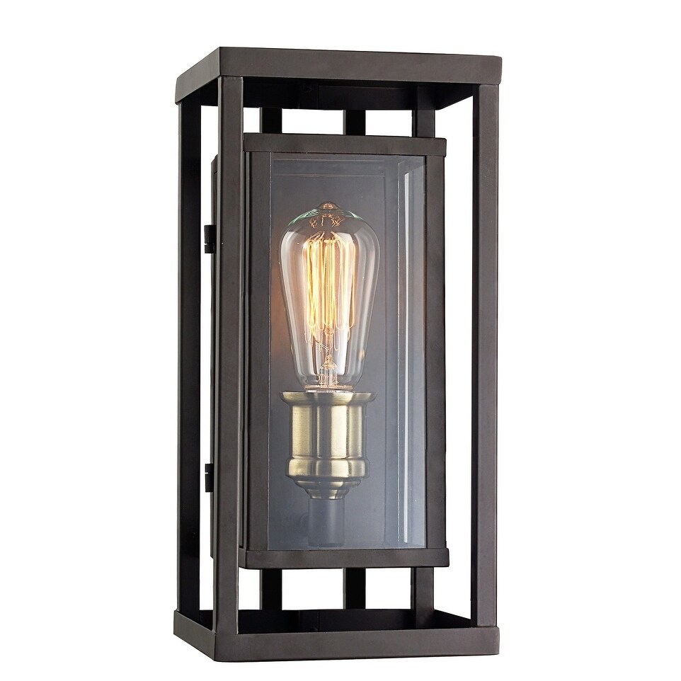 Showcase Rubbed Oil Bronze and Antique Brass 1-light Wall Lantern Shopping - The Best Deals on Outdoor Wall Lanterns | 27208070 - Mycitystee