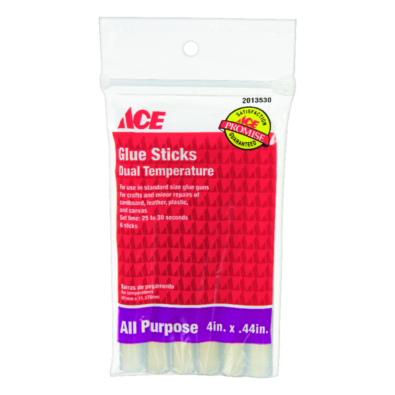 Ace 0.44 in. D X 4 in. L Glue Sticks White 6 pk - Mycitystee
