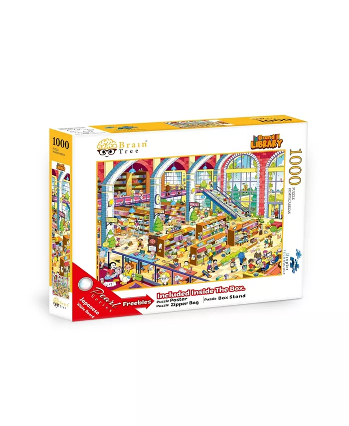 Brain Tree Games Grand Library 1000 Piece Jigsaw Puzzle - Mycitystee