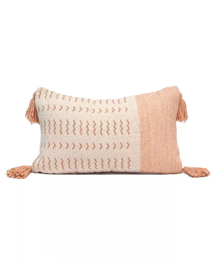 Millihome Zara Hand-Tufted Tassel Decorative Pillow， 12