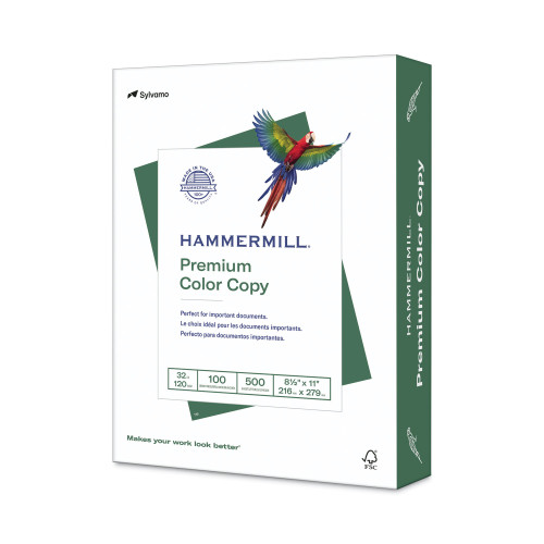 Hammermill Premium Color Copy Print Paper， 100 Bright， 32lb， 8.5 x 11， Photo White， 500/Ream (102630) - Mycitystee