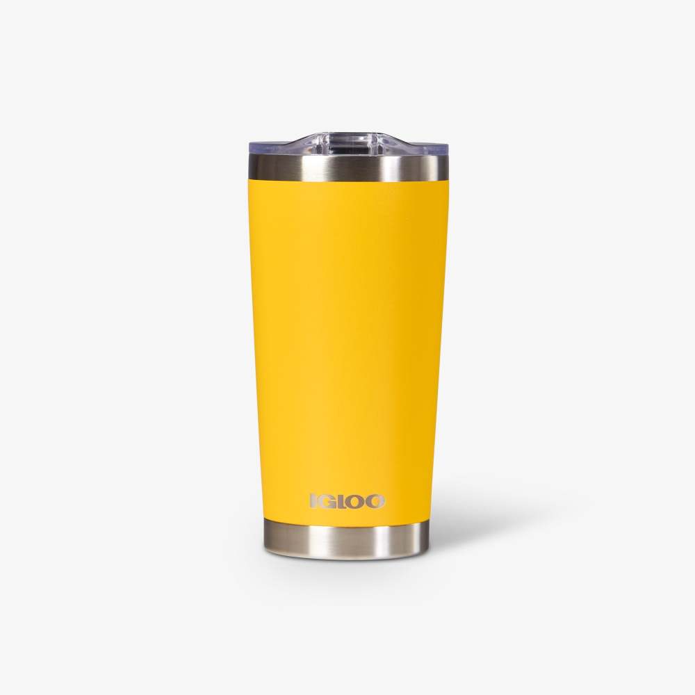Igloo Tumbler Reusable Hot/Cold Stainless Steel Yellow 20oz - Mycitystee