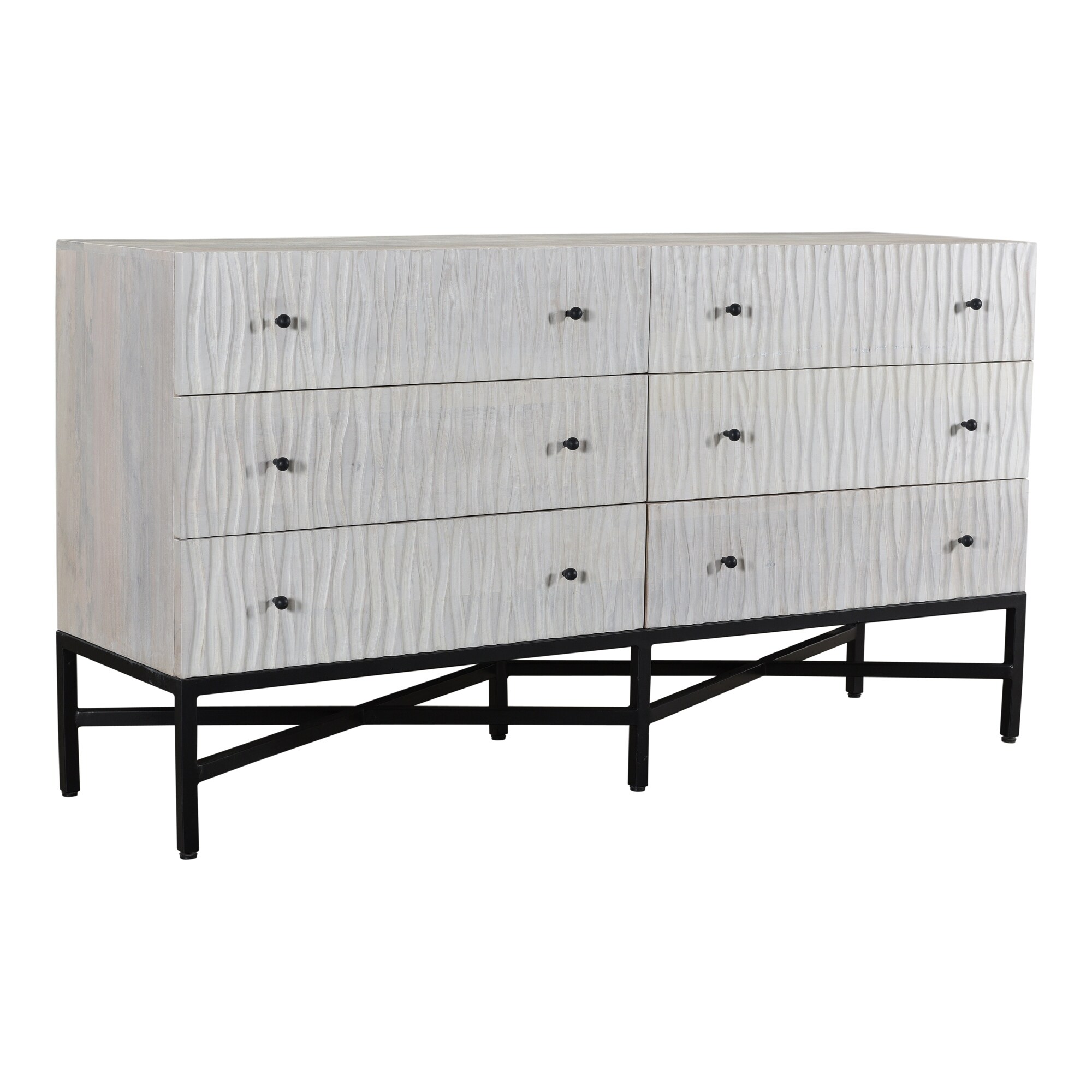 Aurelle Home Fitz Rustic Whitewashed Mango Wood Dresser - - 31141662 - Mycitystee