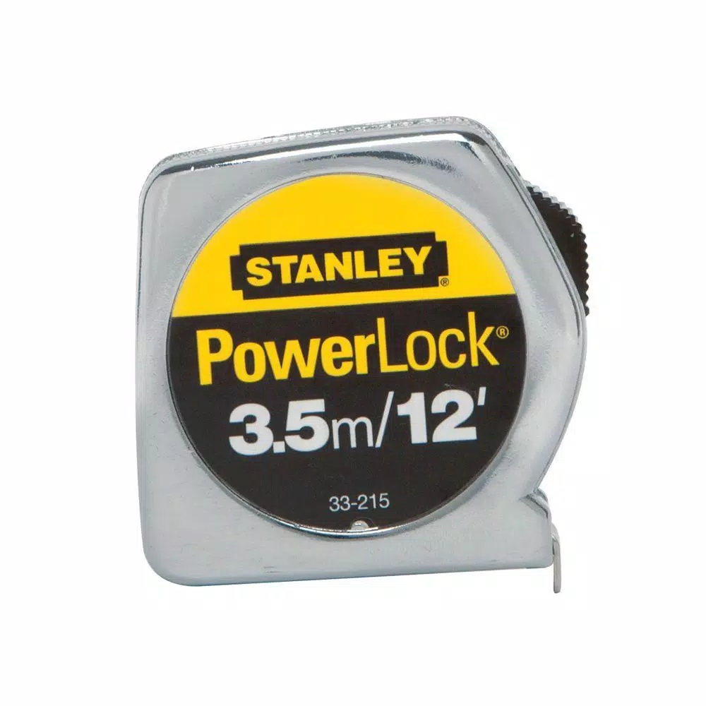 Stanley PowerLock 3.5m/12 ft. x 1/2 in. Tape Measure (Metric/English Scale) and#8211; XDC Depot - Mycitystee
