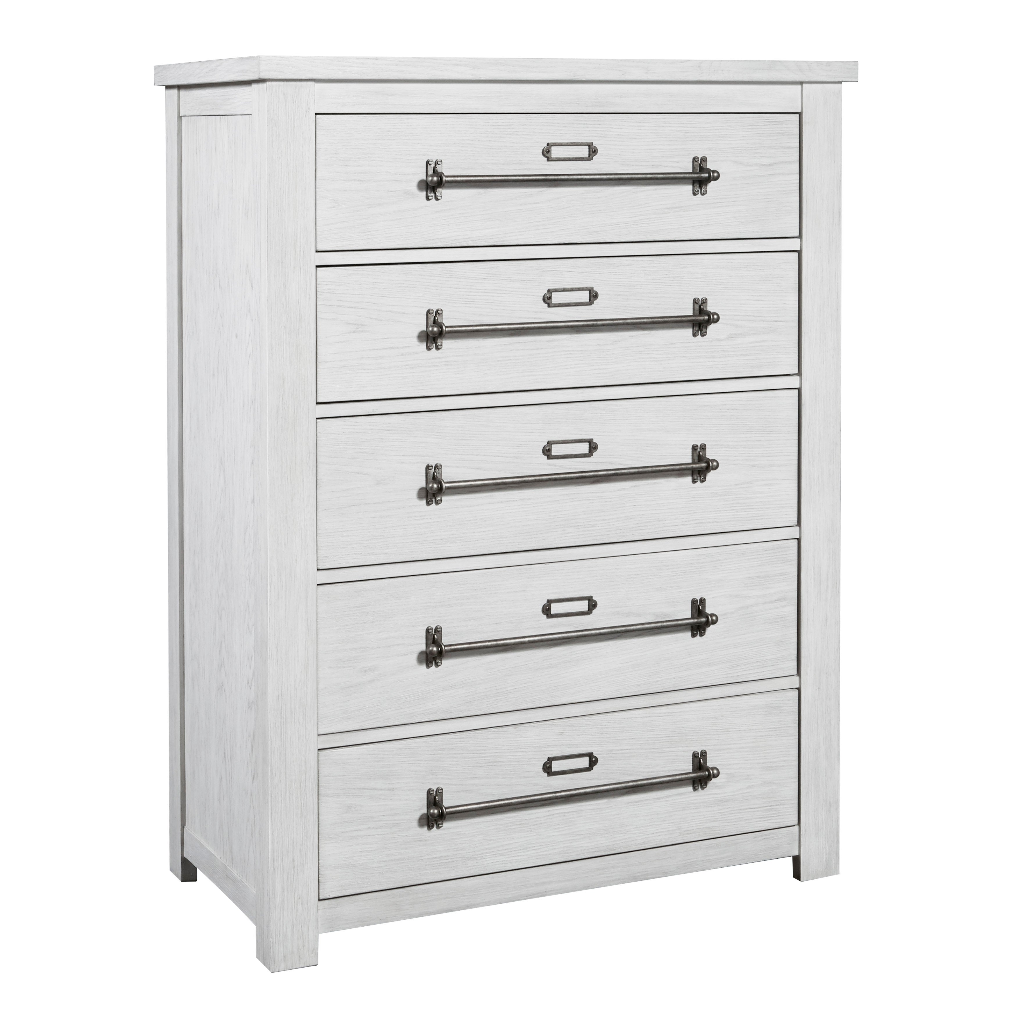 Swids Modern Farmhouse Vintage White 5-drawer Chest - - 28067570 - Mycitystee