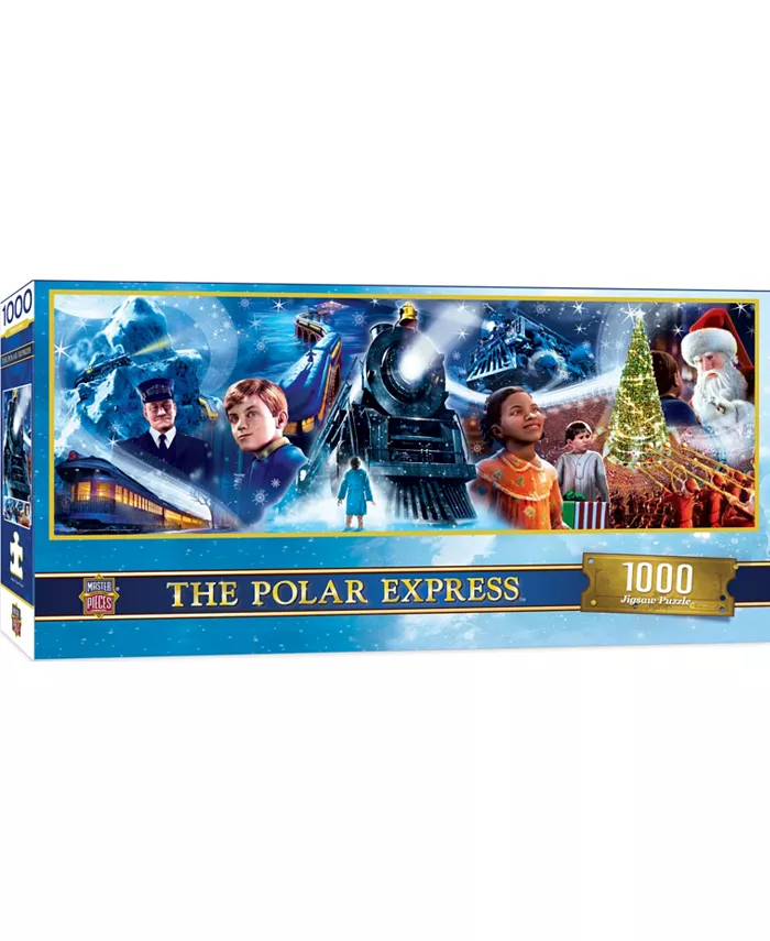 MasterPieces Puzzles Warner Bros Polar Express Panoramic - 1000 Piece Christmas Puzzle - Mycitystee