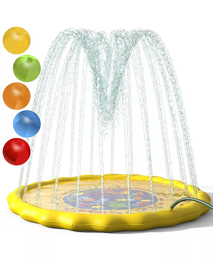 Dollar Deal Water Sprinkler Splashpad for Kids Play Mat Outdoor Water Summer Toys Inflatable Baby Toddler Pool for Boys Girls Outdoor Pool Toy with Be - Mycitystee