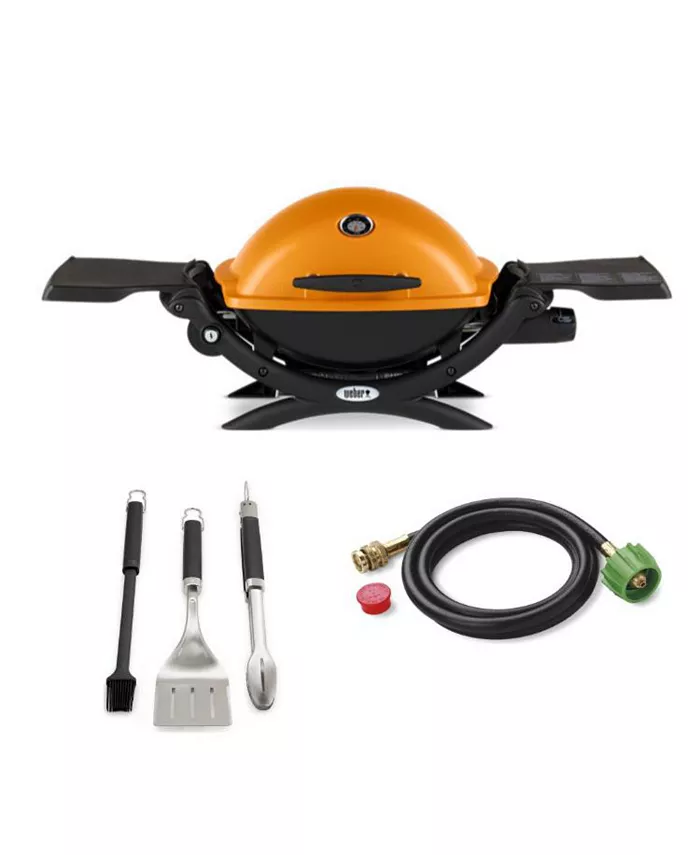 Weber Q1200 Liquid Propane Grill Orange Classic - Mycitystee