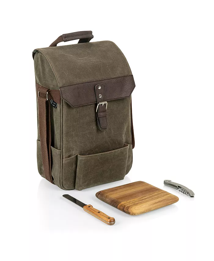 Oniva Legacyandreg by Picnic Time  2 Bottle Insulated Wine Cheese Cooler with Cheese Board， Knife Corkscrew - Mycitystee
