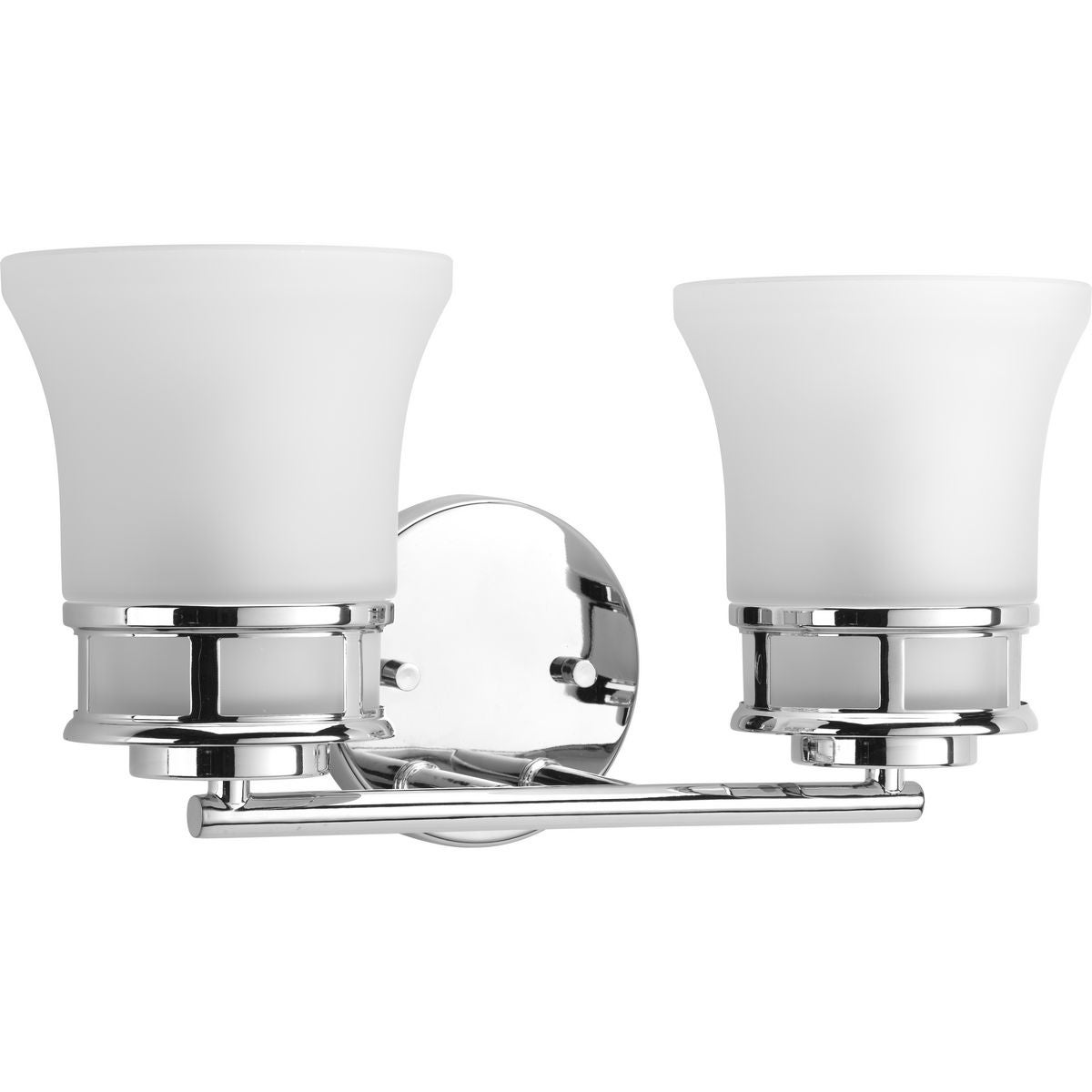 Cascadia Collection 2-Light Polished Chrome Etched Glass Coastal Bath Vanity Light - Mycitystee
