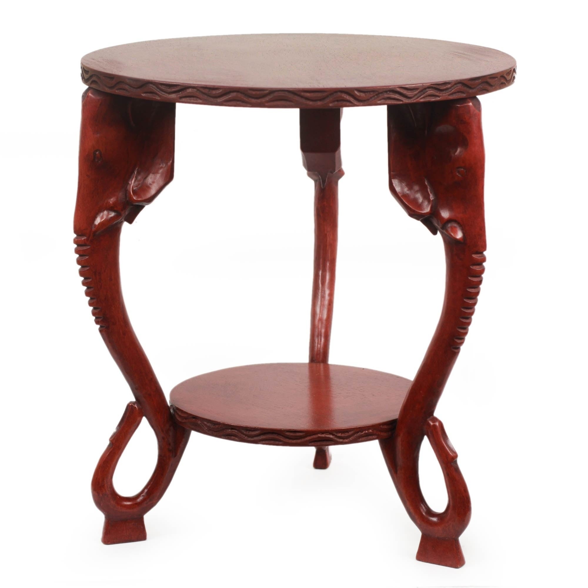 Wood 'Heroic Elephants' End Table - Mycitystee
